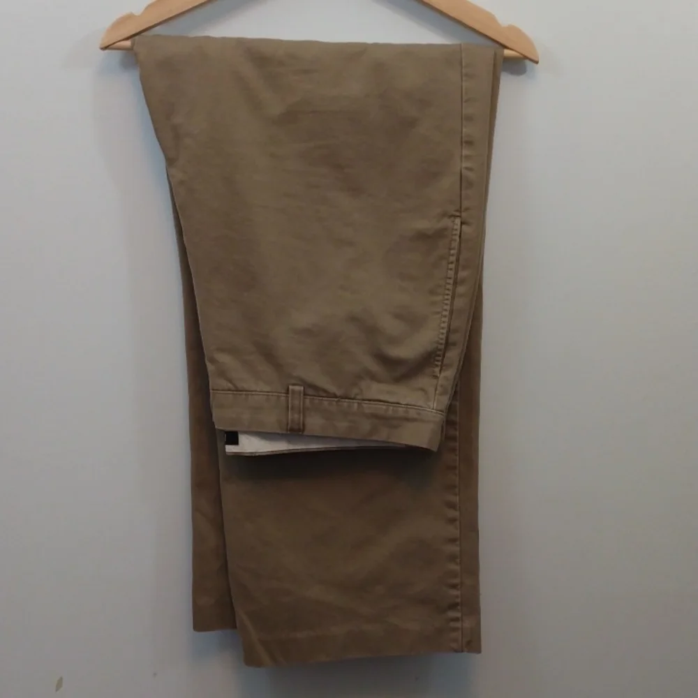 Vintage J. Crew Tan Cotton Summer Weight Relaxed Fit Chino/Khakis 36 - 28.5